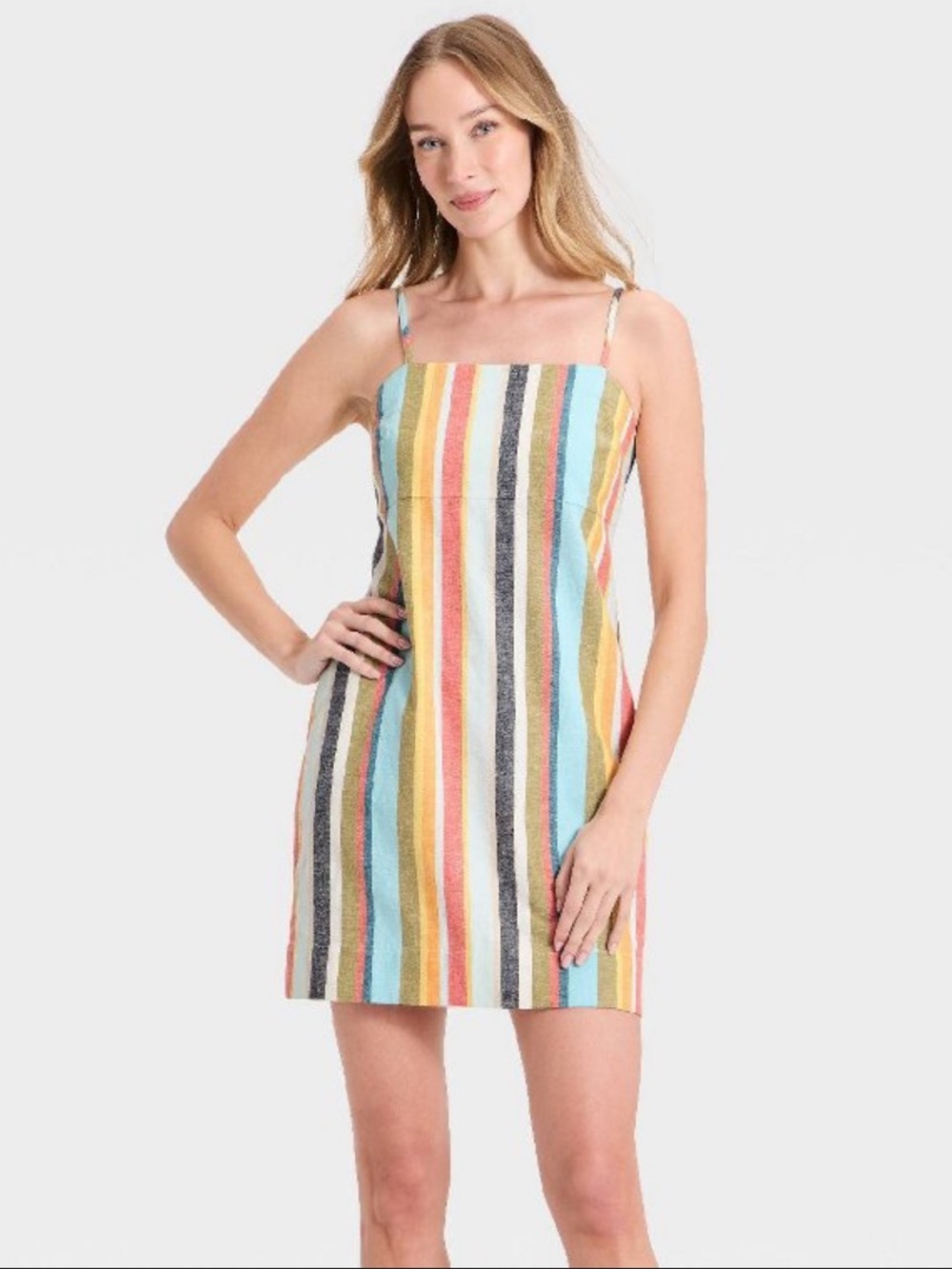 Women's Linen Mini Dress - A New Day™
Cream Striped M